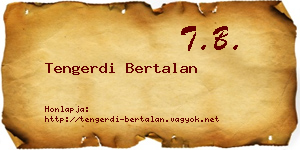 Tengerdi Bertalan névjegykártya